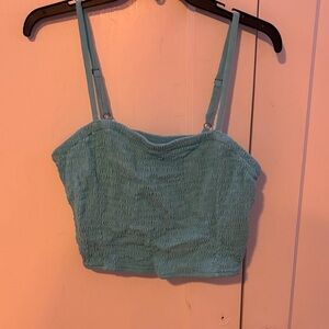 Torrid Teal Smocked Camisole Top